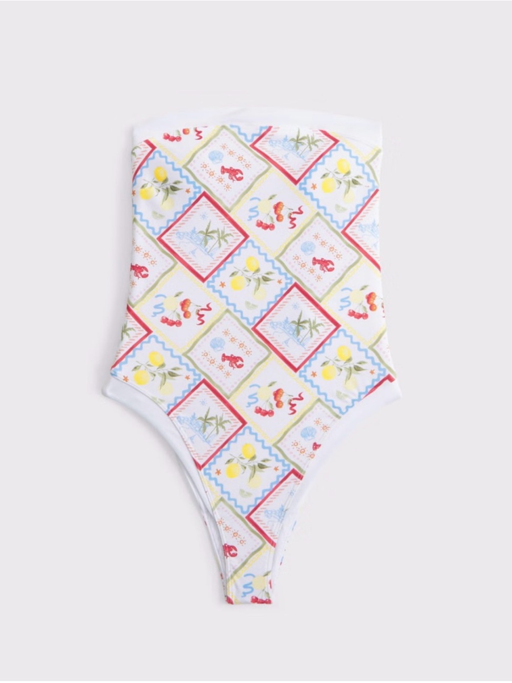 Abercrombie & Fitch Marina One-Piece in Tile Print Small Tall